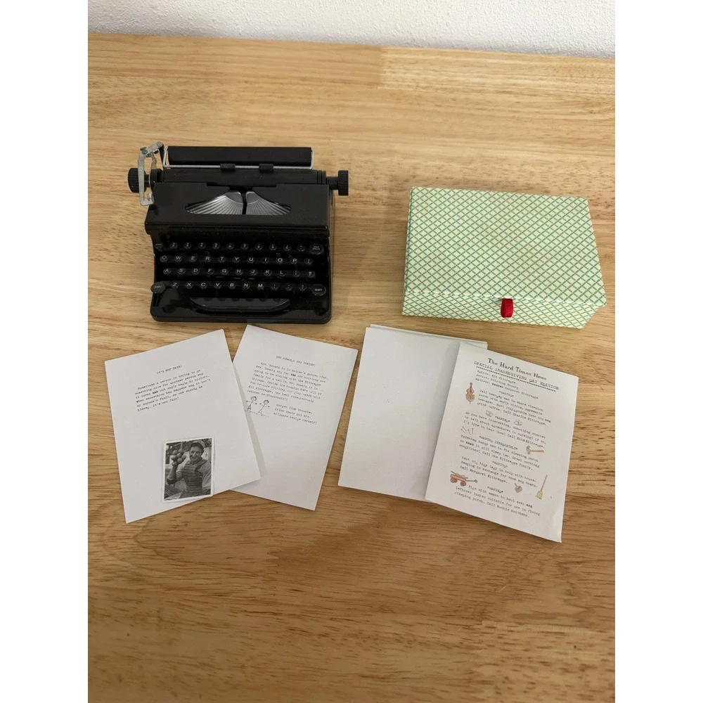 American Girl Kit's Typewriter Set Box with Newspapers Typing Paper 2014 Retired